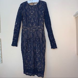 Ministry of Style Blue WILD THING Lace Dress NWT